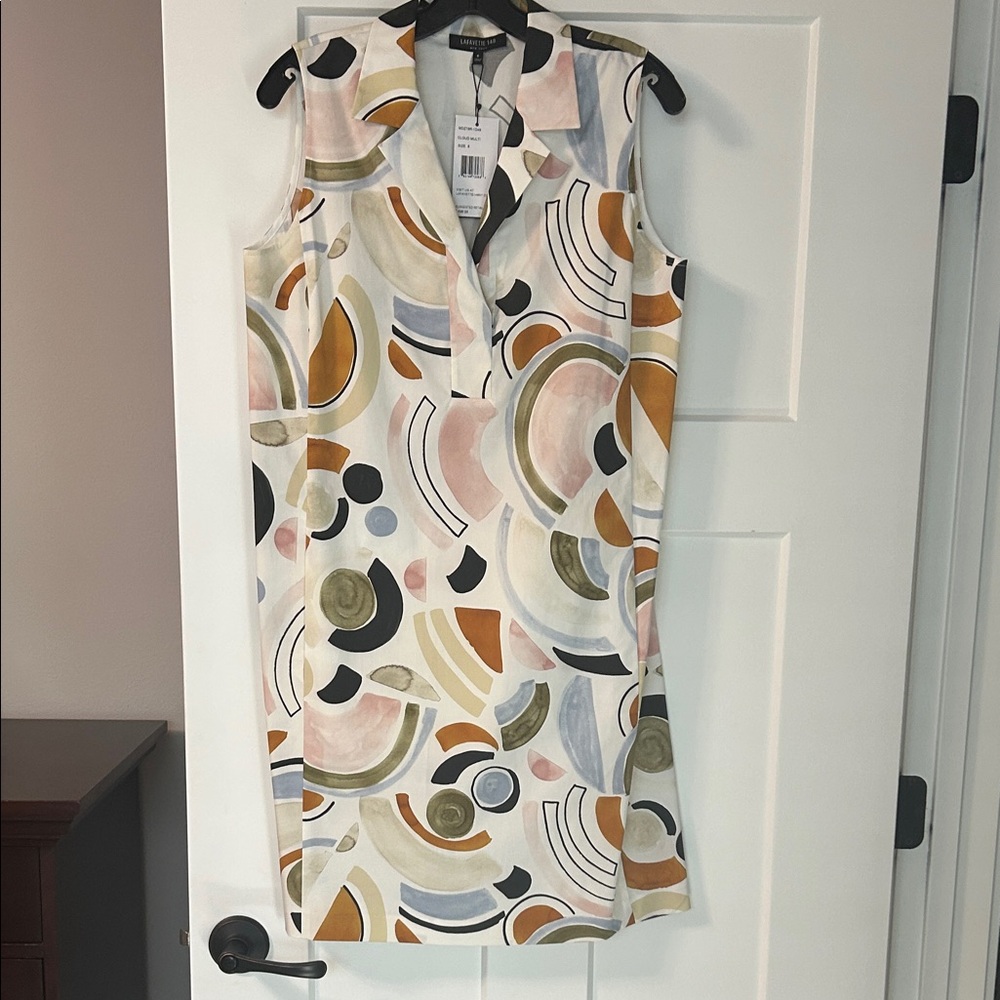 Lafayette 148 New York Multicolor Abstract Mini Dress